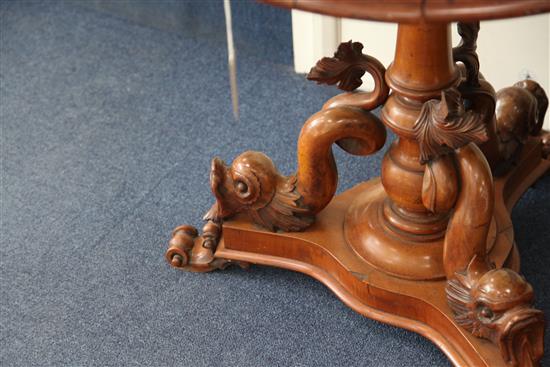 A 19th century Italian specimen marble top centre table, Diam. 2ft 5in. H.2ft 5in